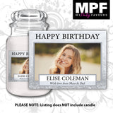 Personalised Birthday Photo Candle Label Sticker - any occasion