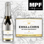 Personalised Engagement Champagne Bottle Label - ICE